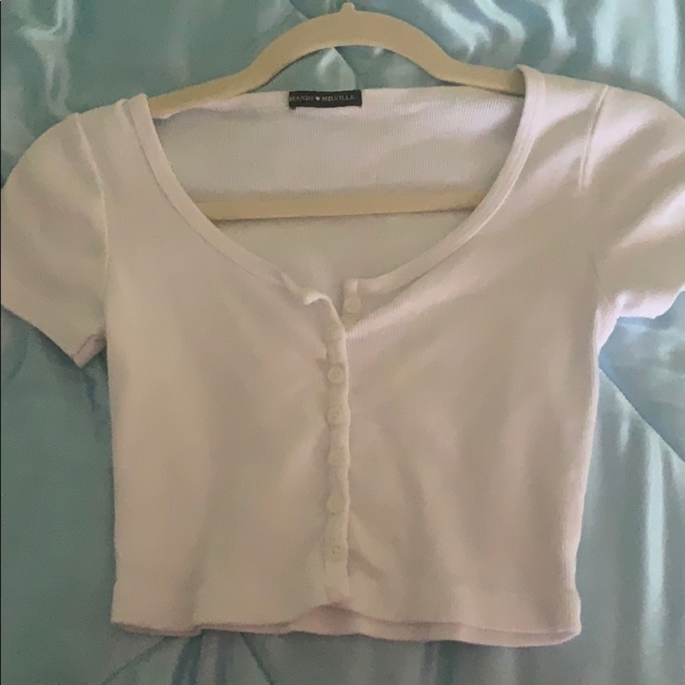 Button up short sleeve brandy Melville top